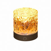 Water Ripple Night Light, Bedside Table Lamp, Stepless Dimming, Ambient Mood Projection – Three-color dimming plug-in model