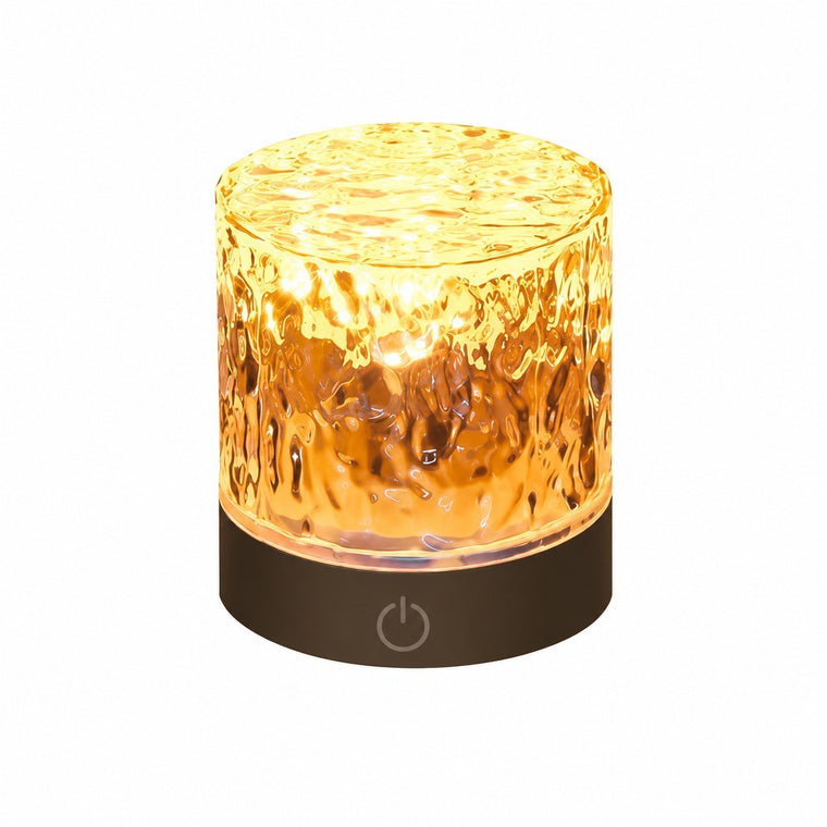 Water Ripple Night Light, Bedside Table Lamp, Stepless Dimming, Ambient Mood Projection – Three-color dimming plug-in model