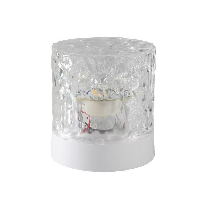 Water Ripple Night Light, Bedside Table Lamp, Stepless Dimming, Ambient Mood Projection