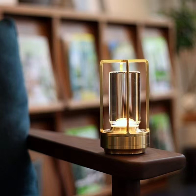 Rechargeable LED Night Light, Touch Aluminum Table Lamp, USB, Bedside Camping Decor