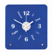 Time Postcard Table Clock, Frameless 3 mm Panel, Modern Decor for Living Room Study Wall – Time Postcard, Prussian Blue, Tabletop Only