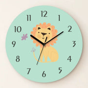 Children's Animal Cartoon Wall Clock, Frameless 3mm Acrylic, Kids Bedroom Decor