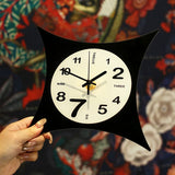 Pillow-Shaped Art Wall Clock, Dark, Frameless 3 mm Panel, Modern Decor