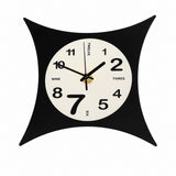 Pillow-Shaped Art Wall Clock, Dark, Frameless 3 mm Panel, Modern Decor – Tales of Time, Black