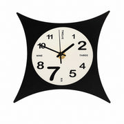 Pillow-Shaped Art Wall Clock, Dark, Frameless 3 mm Panel, Modern Decor – Tales of Time, Black