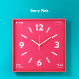 China Aluminum Frame Silent Wall Clock, Modern Dopamine Art, Battery Powered