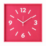 China Aluminum Frame Silent Wall Clock, Modern Dopamine Art, Battery Powered – Berry Pink / Extra Large, 40 x 40 cm