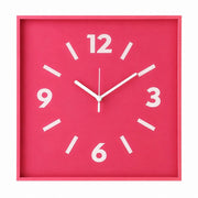 China Aluminum Frame Silent Wall Clock, Modern Dopamine Art, Battery Powered – Berry Pink / Extra Large, 40 x 40 cm