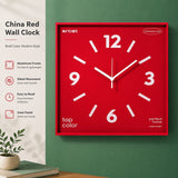 China Aluminum Frame Silent Wall Clock, Modern Dopamine Art, Battery Powered