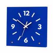 Klein Square Tabletop Clock, Frameless 3 mm Panel, Modern Minimalist Desk Decor Wall Clock – Klein Blue