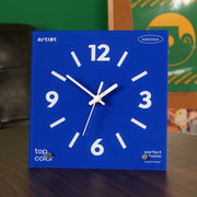 Klein Square Tabletop Clock, Frameless 3 mm Panel, Modern Minimalist Desk Decor Wall Clock