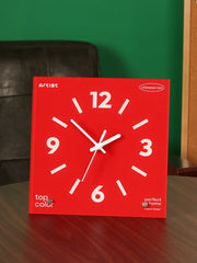 Klein Square Tabletop Clock, Frameless 3 mm Panel, Modern Minimalist Desk Decor Wall Clock