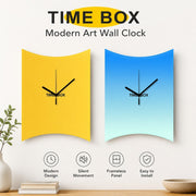 Modern Time Box Art Wall Clock, Frameless 3 mm Panel, Living Room