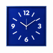 China Aluminum Frame Silent Wall Clock, Modern Dopamine Art, Battery Powered – Klein Blue / Extra Large, 40 x 40 cm