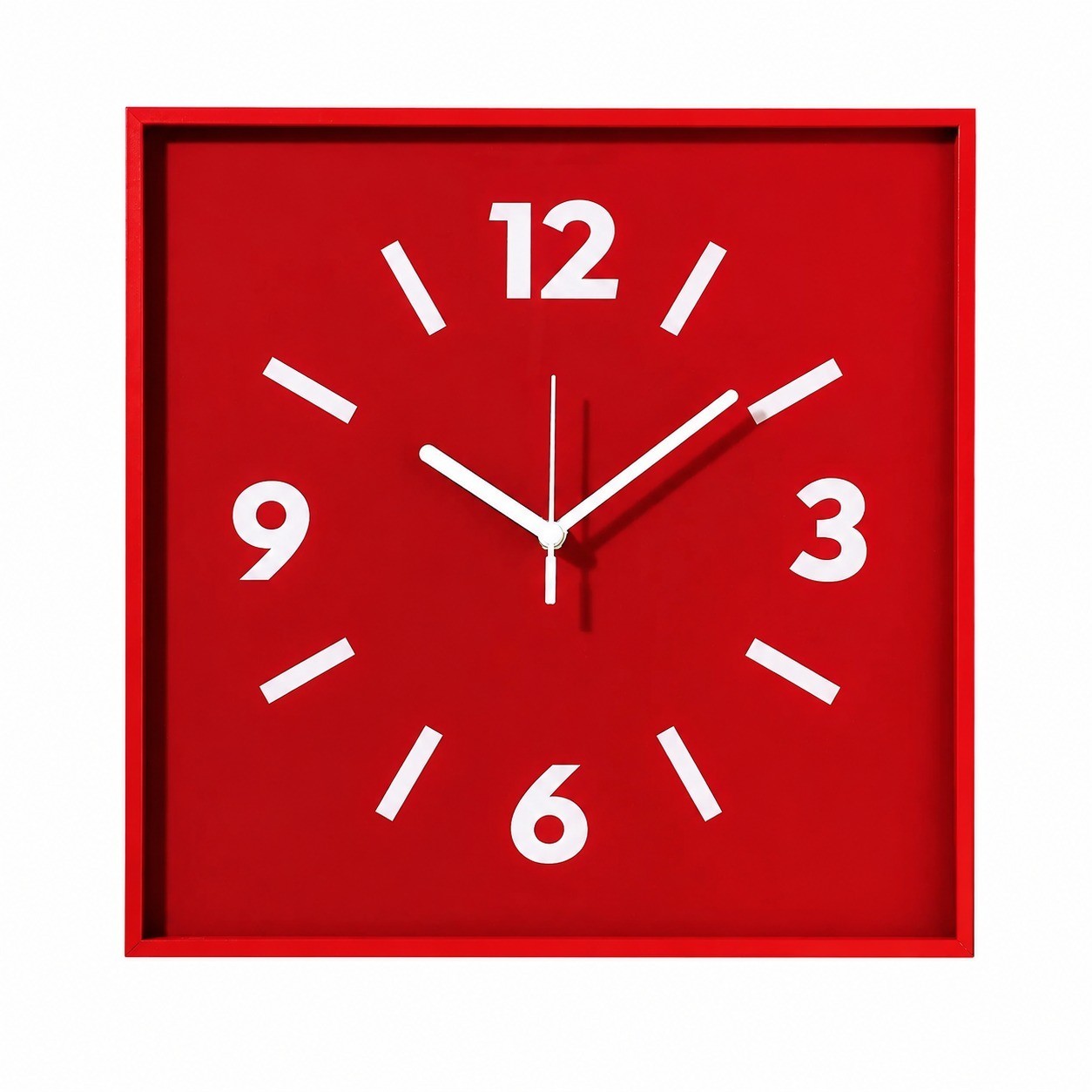 China Aluminum Frame Silent Wall Clock, Modern Dopamine Art, Battery Powered – China Red / Large, 30 x 30 cm