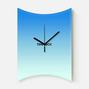 Modern Time Box Art Wall Clock, Frameless 3 mm Panel, Living Room – Time Box, Blue