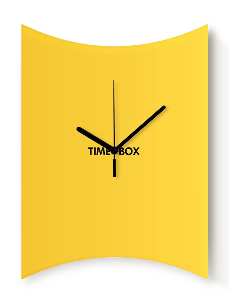 Modern Time Box Art Wall Clock, Frameless 3 mm Panel, Living Room