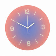 Round Sunset Art Silent Wall Clock, Frameless Nordic Decor for Living Room – Romantic Moment / Large, 30 x 30 cm