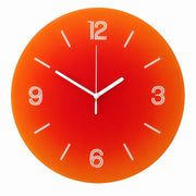 Round Sunset Art Silent Wall Clock, Frameless Nordic Decor for Living Room – Setting Sun / Small, 20 x 20 cm (compact size)