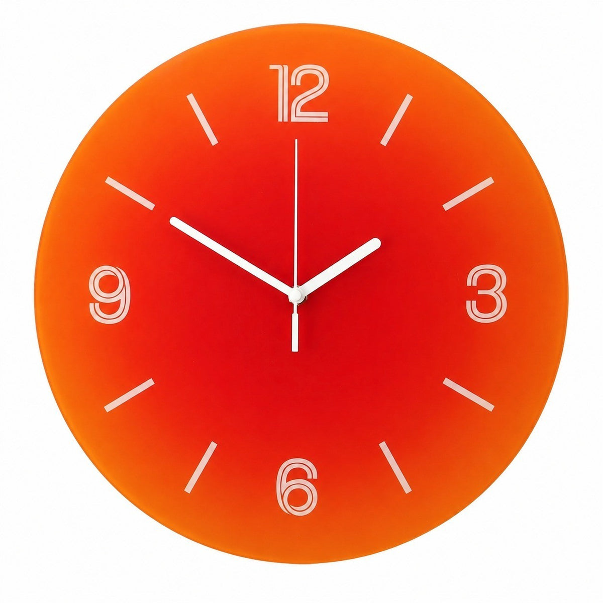Round Sunset Art Silent Wall Clock, Frameless Nordic Decor for Living Room – Setting Sun / Small, 20 x 20 cm (compact size)