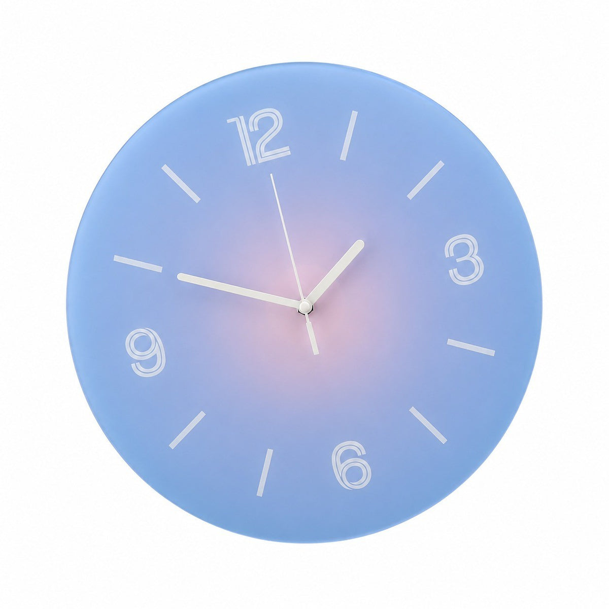 Round Sunset Art Silent Wall Clock, Frameless Nordic Decor for Living Room – Mellow Evening / Extra Large, 40 x 40 cm