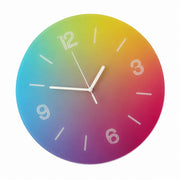 Round Sunset Art Silent Wall Clock, Frameless Nordic Decor for Living Room – Sunset Cloud Dream / Small, 20 x 20 cm (compact size)