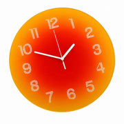 Round Sunset Art Silent Wall Clock, Frameless Nordic Decor for Living Room – Sunset Hour / Extra Large, 40 x 40 cm
