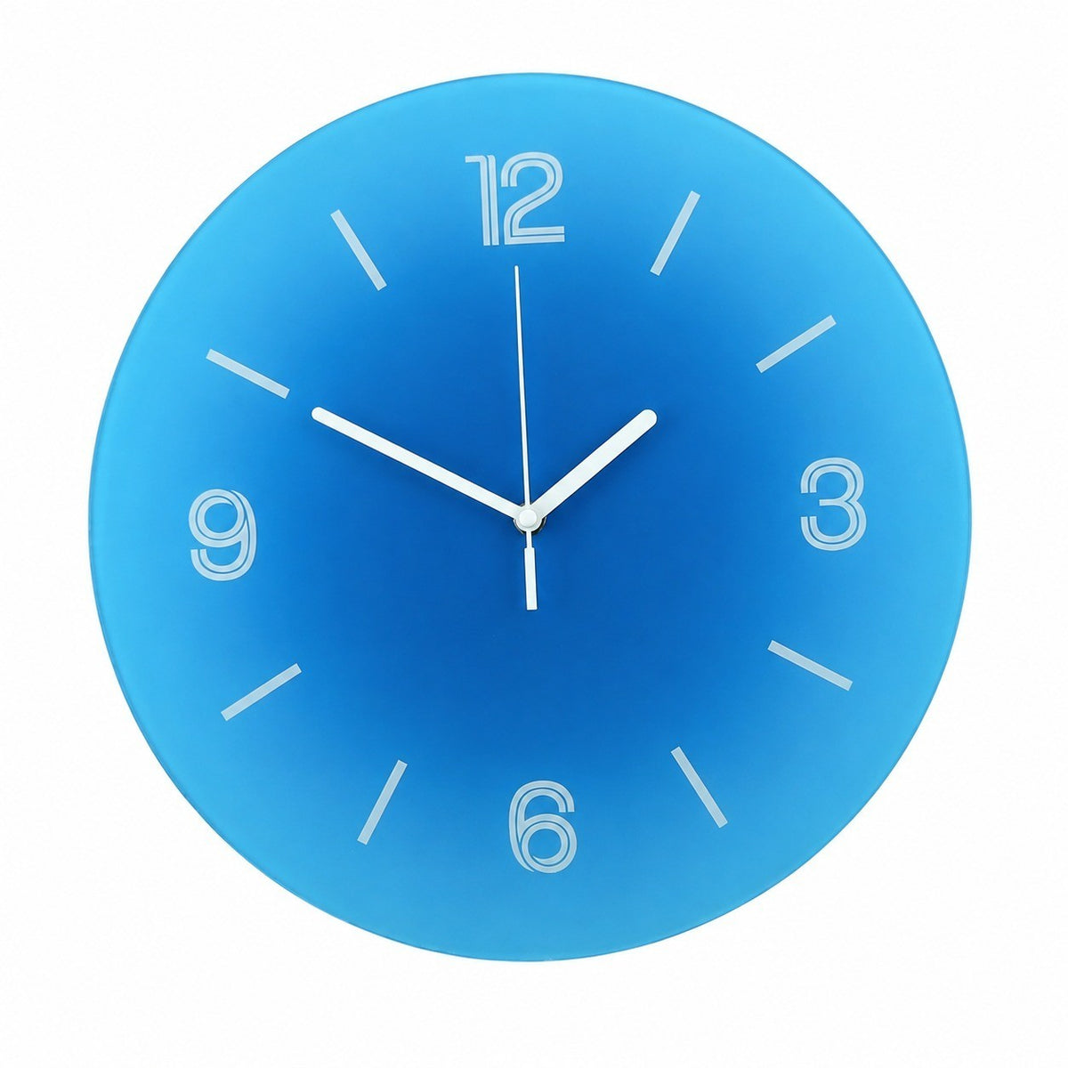 Round Sunset Art Silent Wall Clock, Frameless Nordic Decor for Living Room – Seaside Evening Breeze / Small, 20 x 20 cm (compact size)