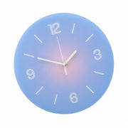 Round Sunset Art Silent Wall Clock, Frameless Nordic Decor for Living Room – Mellow Evening / Large, 30 x 30 cm