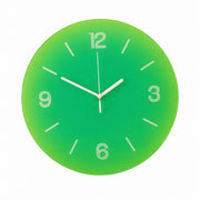 Round Sunset Art Silent Wall Clock, Frameless Nordic Decor for Living Room – Mint Dawn / Small, 20 x 20 cm (compact size)