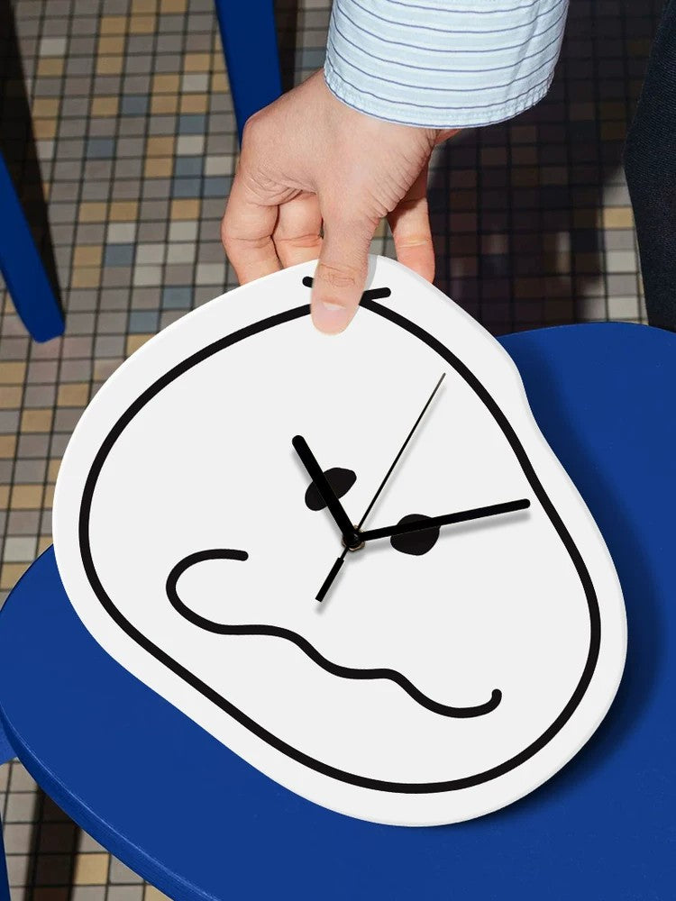 Mischief Maker Art Wall Clock, Frameless 3 mm Panel, Cartoon Decor for Living Room