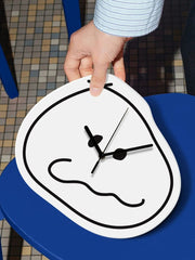 Mischief Maker Art Wall Clock, Frameless 3 mm Panel, Cartoon Decor for Living Room