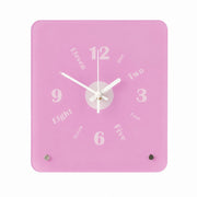 Time Postcard Table Clock, Frameless 3 mm Panel, Modern Decor for Living Room Study Wall – Time Postcard, Pink, Tabletop Only