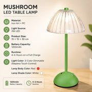 Mushroom Night Light LED Bedside Lamp, Touch Control, Acrylic, Ambient Decor for Bedroom