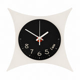 Pillow-Shaped Art Wall Clock, Dark, Frameless 3 mm Panel, Modern Decor – Fading Time, Black and White