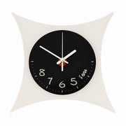 Pillow-Shaped Art Wall Clock, Dark, Frameless 3 mm Panel, Modern Decor – Fading Time, Black and White