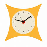 Pillow-Shaped Art Wall Clock, Dark, Frameless 3 mm Panel, Modern Decor – Time Dashboard, Yellow