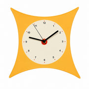 Pillow-Shaped Art Wall Clock, Dark, Frameless 3 mm Panel, Modern Decor – Time Dashboard, Yellow