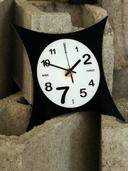 Pillow-Shaped Art Wall Clock, Dark, Frameless 3 mm Panel, Modern Decor