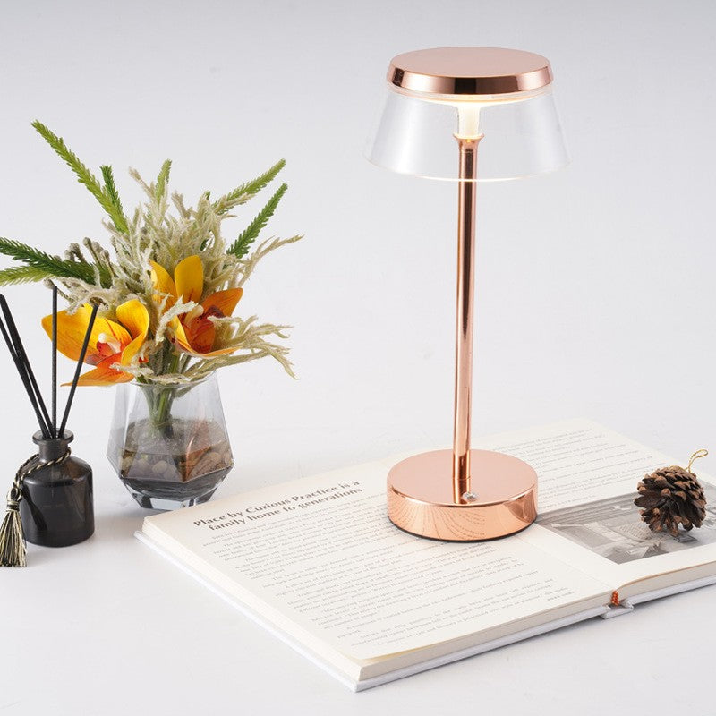 Rechargeable LED Night Light, Bar Table Lamp, Touch Switch, Battery Powered, Living Room