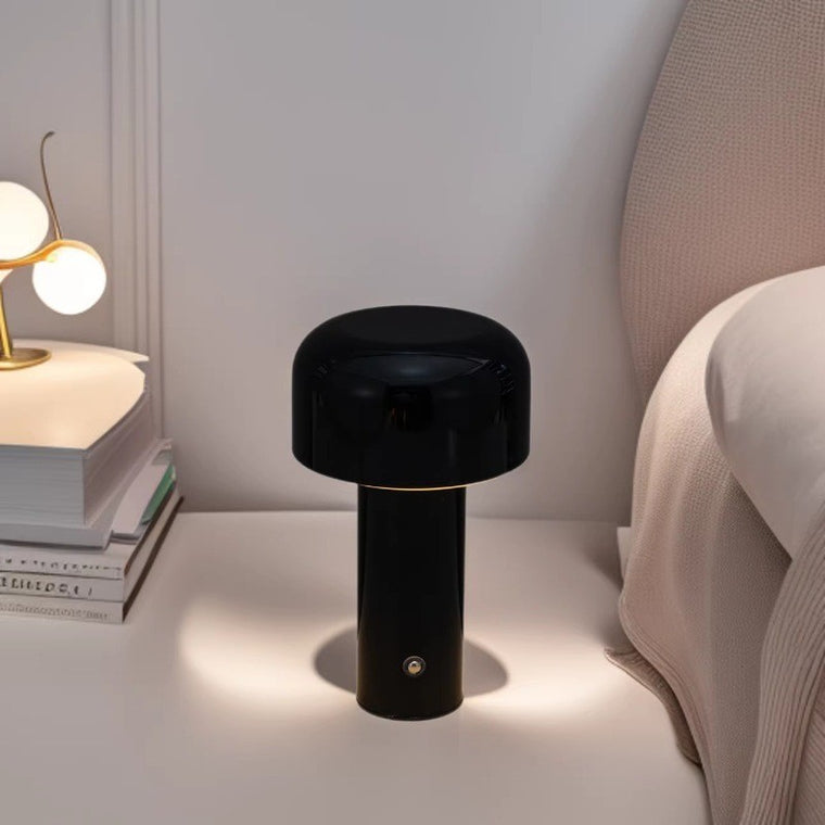 Mushroom Night Light, Metal Touch Table Lamp, 3 Color Ambient Light, Bedroom Hotel Gift