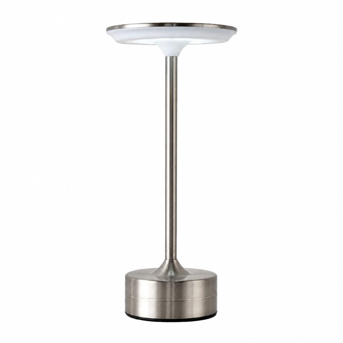 Iron Art LED Night Light, Touch Sensor, Rechargeable, Ambient Table Lamp, Gift for Birthday – Silver