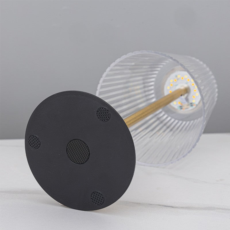 Retro LED Table Lamp, Touch Control, USB Rechargeable, Acrylic Night Light, 3 Colors