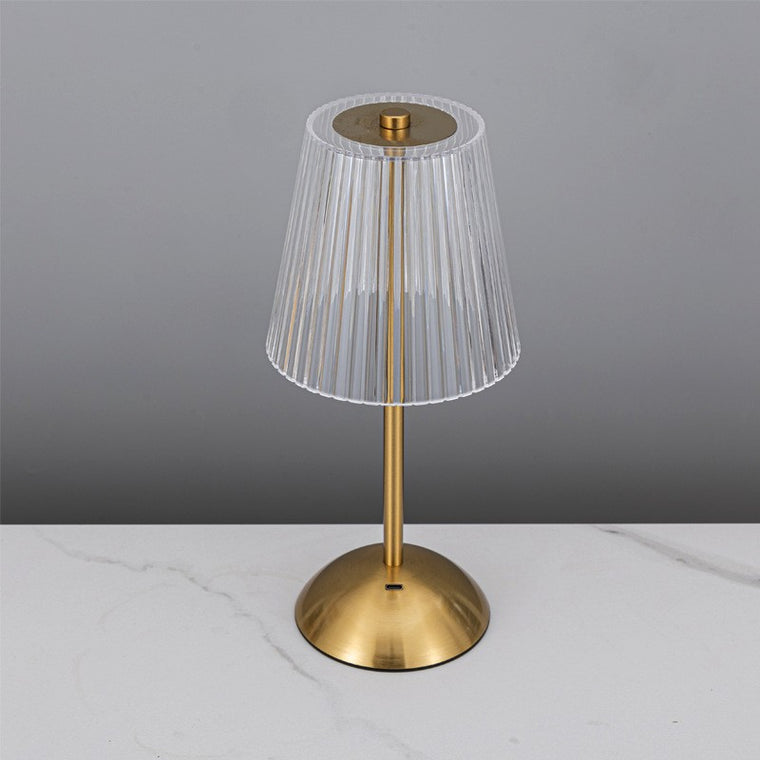 Retro LED Table Lamp, Touch Control, USB Rechargeable, Acrylic Night Light, 3 Colors