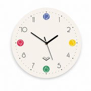 Children's Learning Wall Clock, 24-Hour Numeral Dial, Frameless 3mm Panel – Learn the Time, 12-Hour Dial with Minute Marks / 30 x 30 cm (Large)