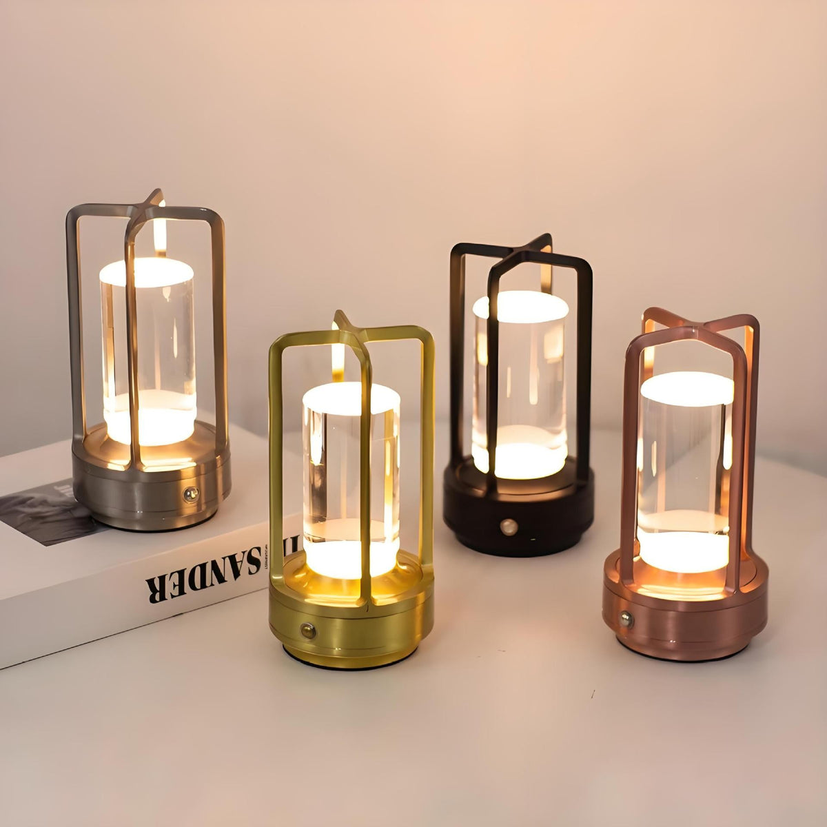 Rechargeable Touch LED Night Light, All-Aluminum, Acrylic, Camping Tent Decor, Bedroom