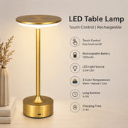 Iron Art LED Night Light, Touch Sensor, Rechargeable, Ambient Table Lamp, Gift for Birthday