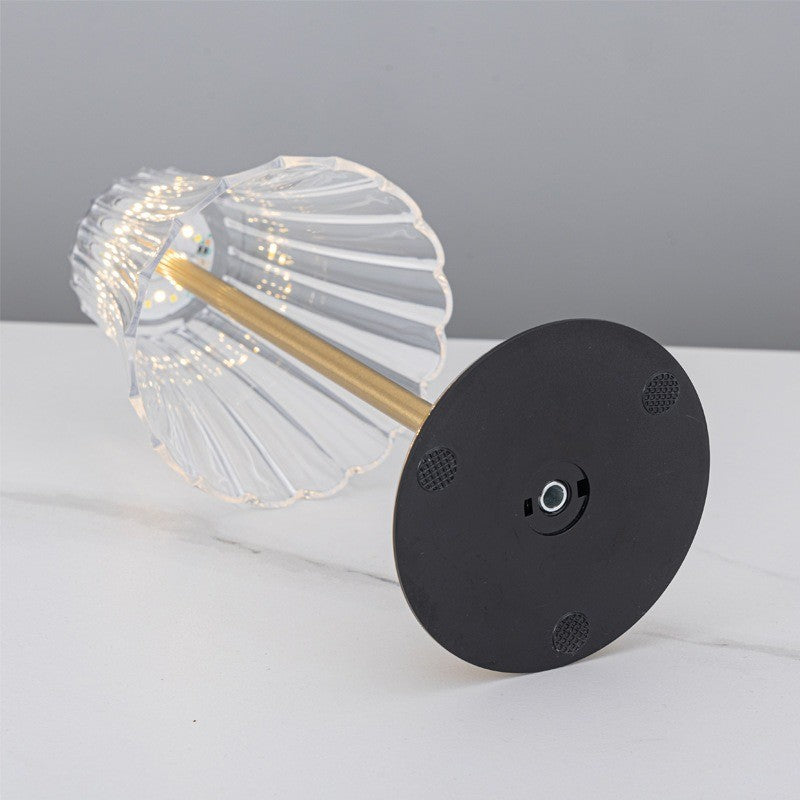 Iron Art LED Night Light, Rechargeable Table Lamp, Touch Switch, Bedroom Decor, Gift