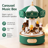 Carousel Music Box Night Light, Wireless Bluetooth Speaker, Girls Gift, Bedside Lamp Table