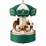 Carousel Music Box Night Light, Wireless Bluetooth Speaker, Girls Gift, Bedside Lamp Table – Green bluetooth